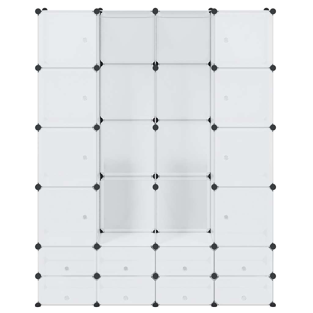 240502 vidaXL Modular Cabinet with 18 Compartments White 37 x 146 x 180,5 cm