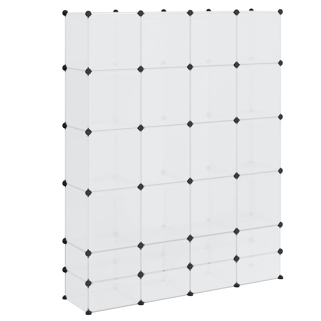 Modular Cabinet 18 Compartments White 37x146x180.5 cm