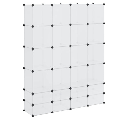 Modular Cabinet 18 Compartments White 37x146x180.5 cm