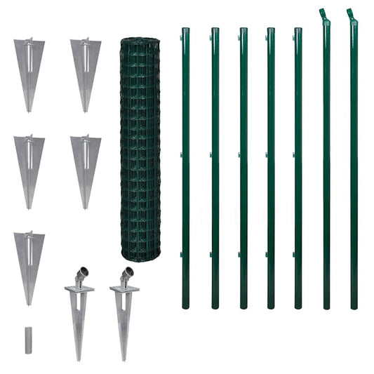 140559 vidaXL Euro Fence Steel 10 x 1,5 m Green