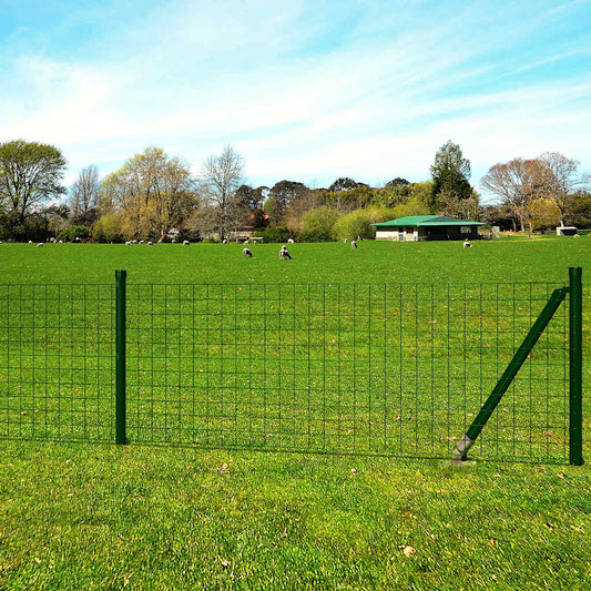 140559 vidaXL Euro Fence Steel 10 x 1,5 m Green