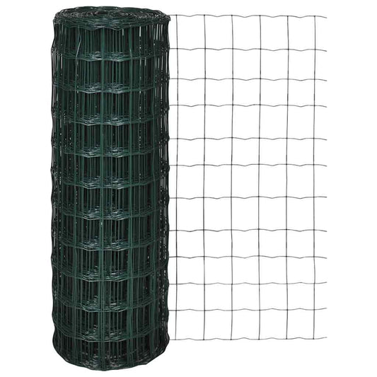 140587 vidaXL Euro Fence Steel 10 x 1,5 m Green