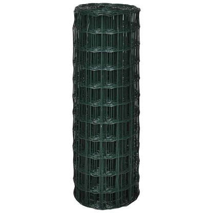 140591 vidaXL Euro Fence Steel 25 x 1,0 m Green