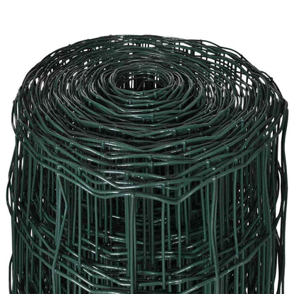 140591 vidaXL Euro Fence Steel 25 x 1,0 m Green