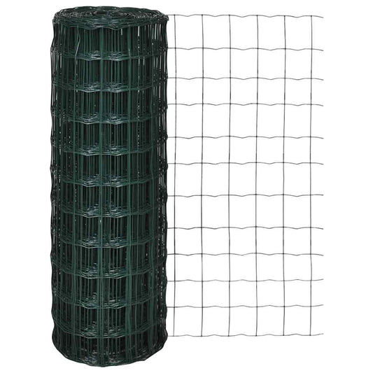 140592 vidaXL Euro Fence Steel 25 x 1,2 m Green