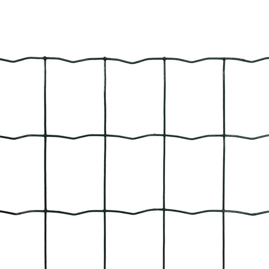 140592 vidaXL Euro Fence Steel 25 x 1,2 m Green
