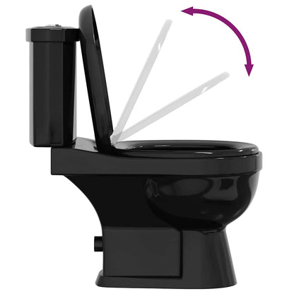 Toilet With Cistern Black