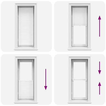 Plisse Blind 40x100cm White Pleated Blind
