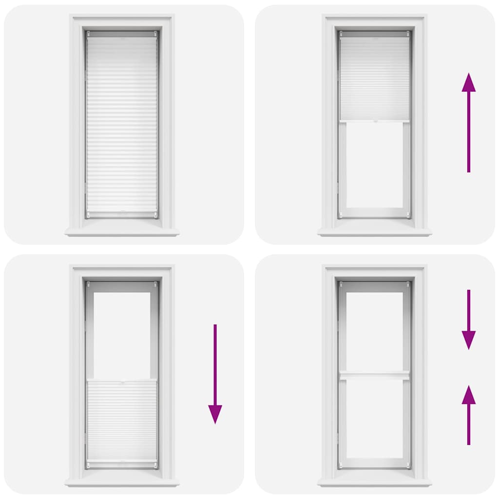 Plisse Blind 40x125cm White Pleated Blind