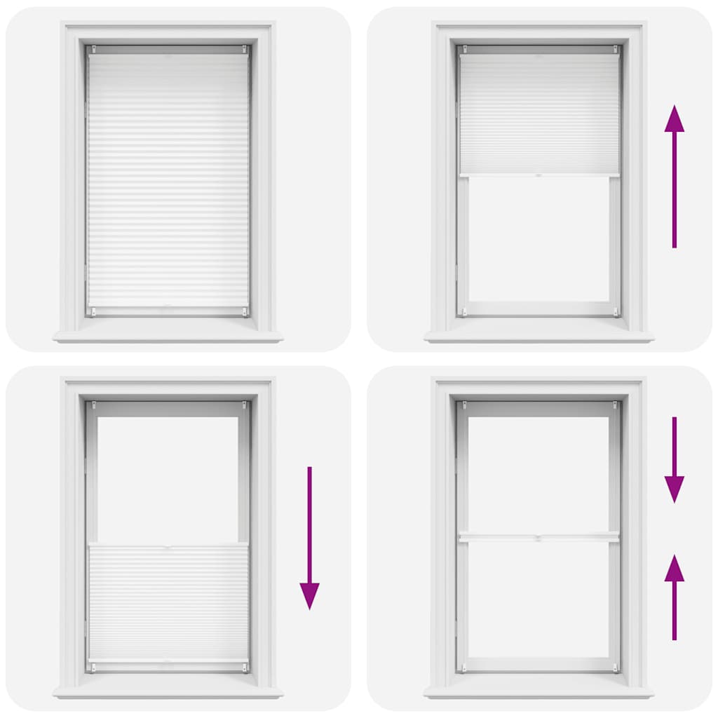 Plisse Blind 70x125cm White Pleated Blind