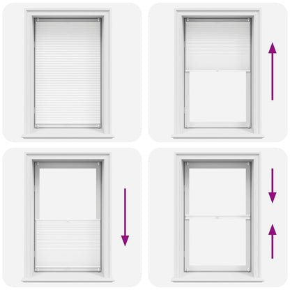 Plisse Blind 80x100cm White Pleated Blind