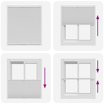Plisse Blind 100x100cm White Pleated Blind