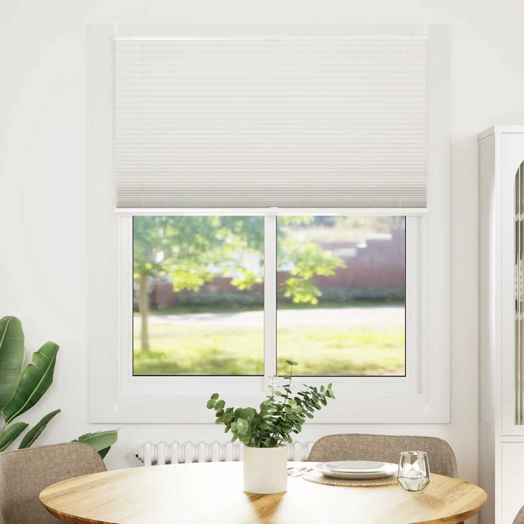 Plisse Blind 100x150cm White Pleated Blind