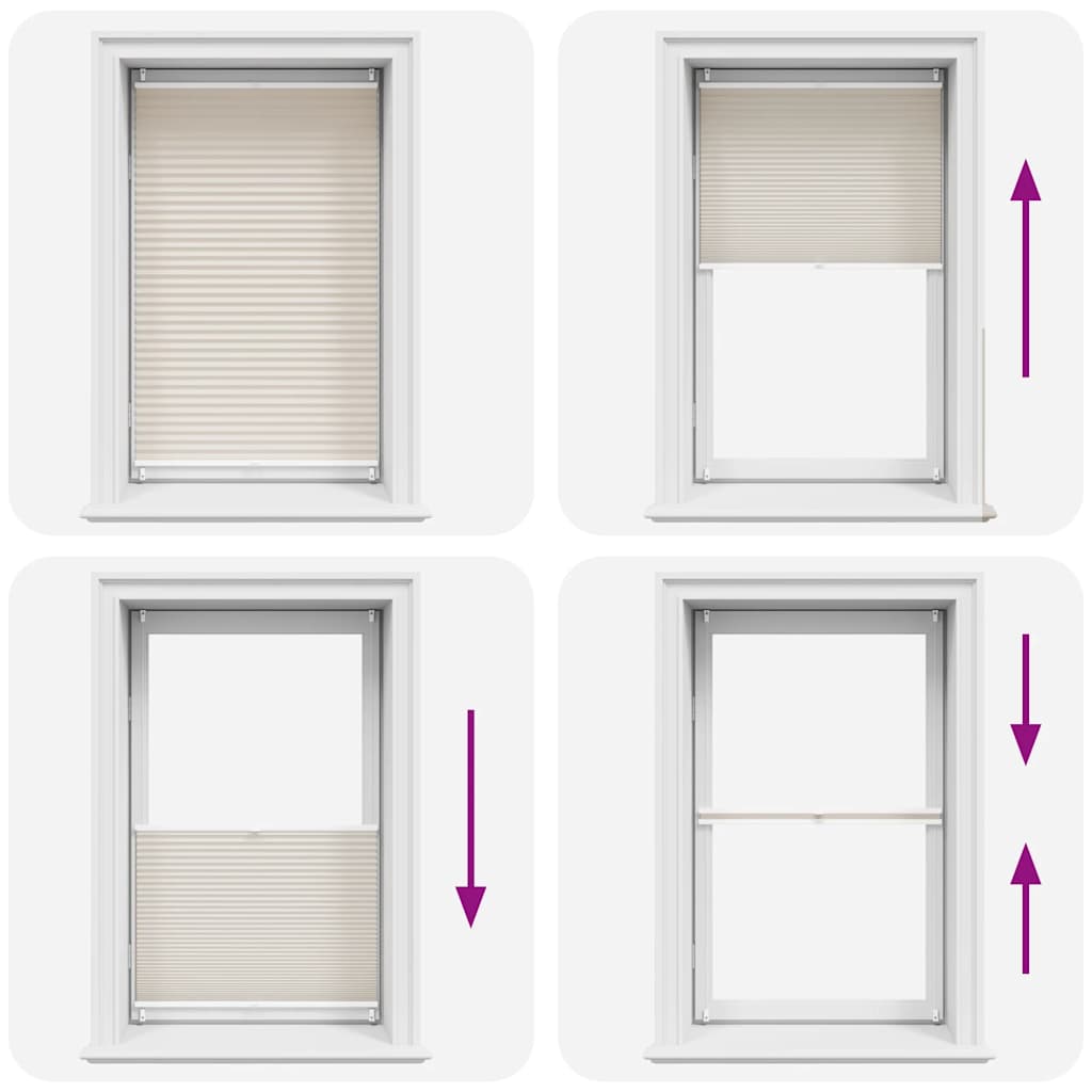 Plisse Blind 80x125cm Cream
