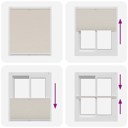 Plisse Blind 100x125cm Cream
