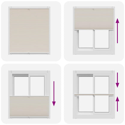 Plisse Blind 100x150cm Cream