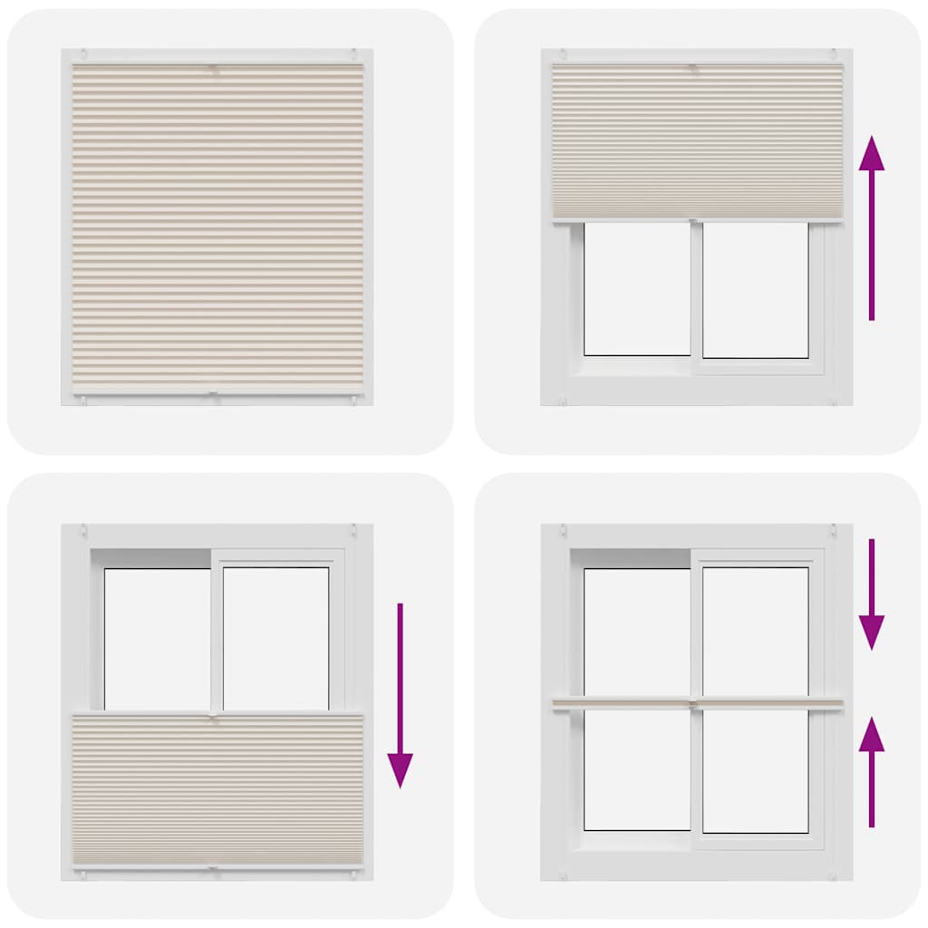 Plisse Blind 110x150cm Cream