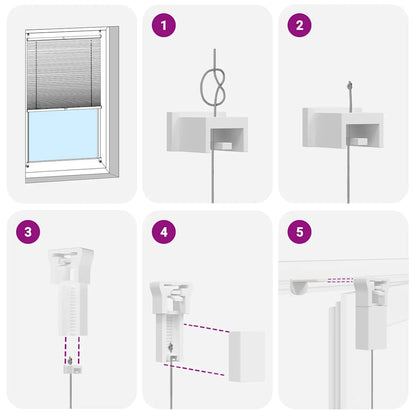 Plisse Blind 110x125cm White Pleated Blind
