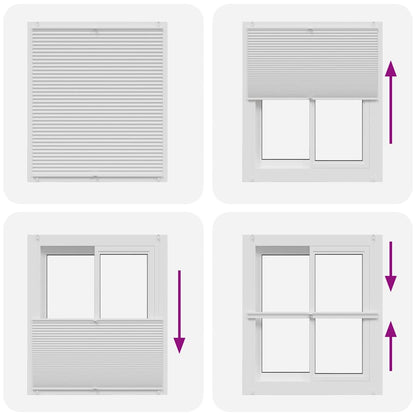 Plisse Blind 110x125cm White Pleated Blind