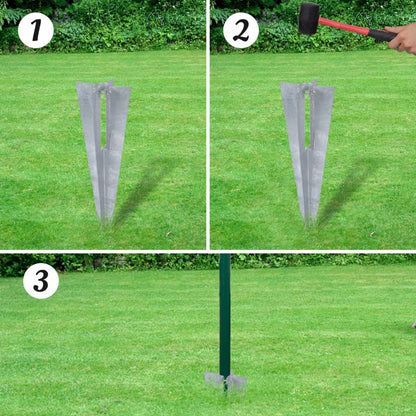 Chain Link Fence with Posts Spike Steel 0,8x25 m
