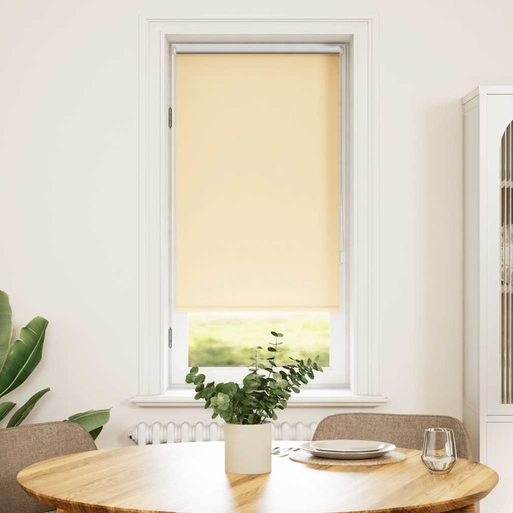 Roller Blind Blackout 44.4x100 cm Fabric Width 40 cm Beige