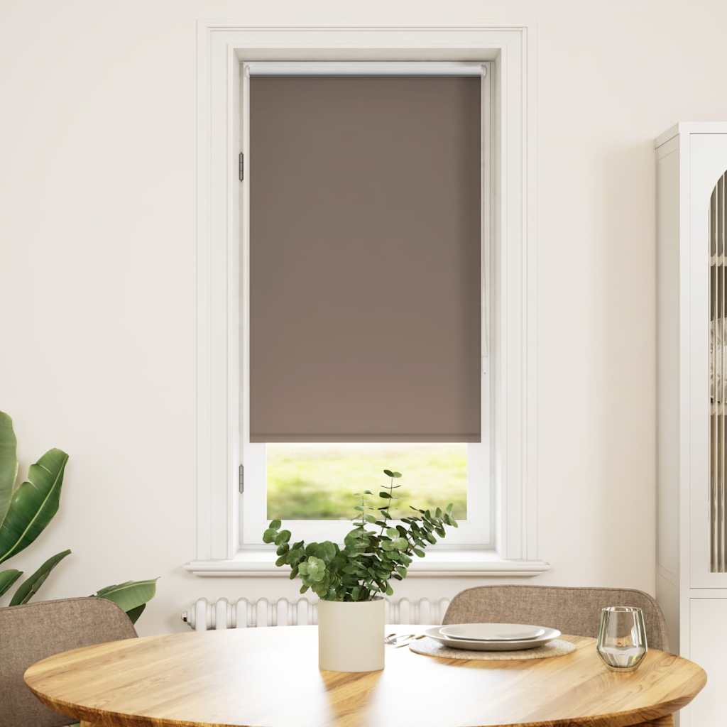 Roller Blind Blackout 44.4x100 cm Fabric Width 40 cm Coffee
