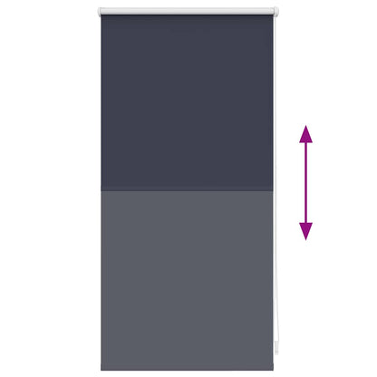 Roller Blind Blackout 44.4x100 cm Fabric Width 40 cm Marine / Blue