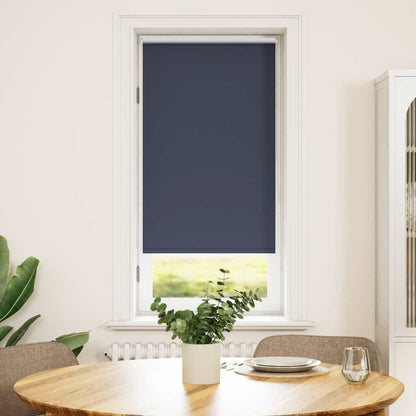 Roller Blind Blackout 44.4x100 cm Fabric Width 40 cm Marine / Blue