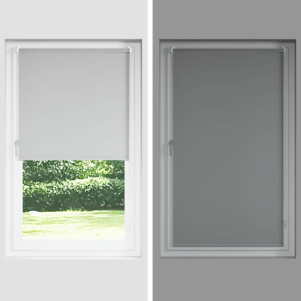 Roller Blind Blackout 64.4x120 cm Fabric Width 60 cm Off White