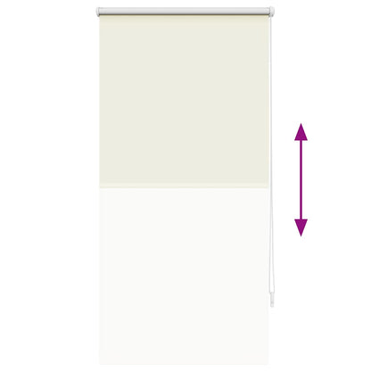 Roller Blind Blackout 64.4x120 cm Fabric Width 60 cm Off White
