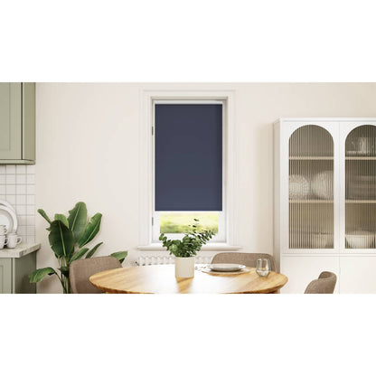 Roller Blind Blackout 64.4x120 cm Fabric Width 60 cm Marine / Blue