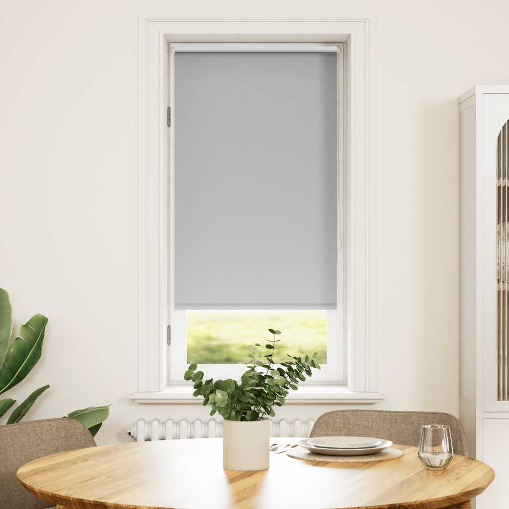Roller Blind Blackout 64.4x120 cm Fabric Width 60 cm Grey
