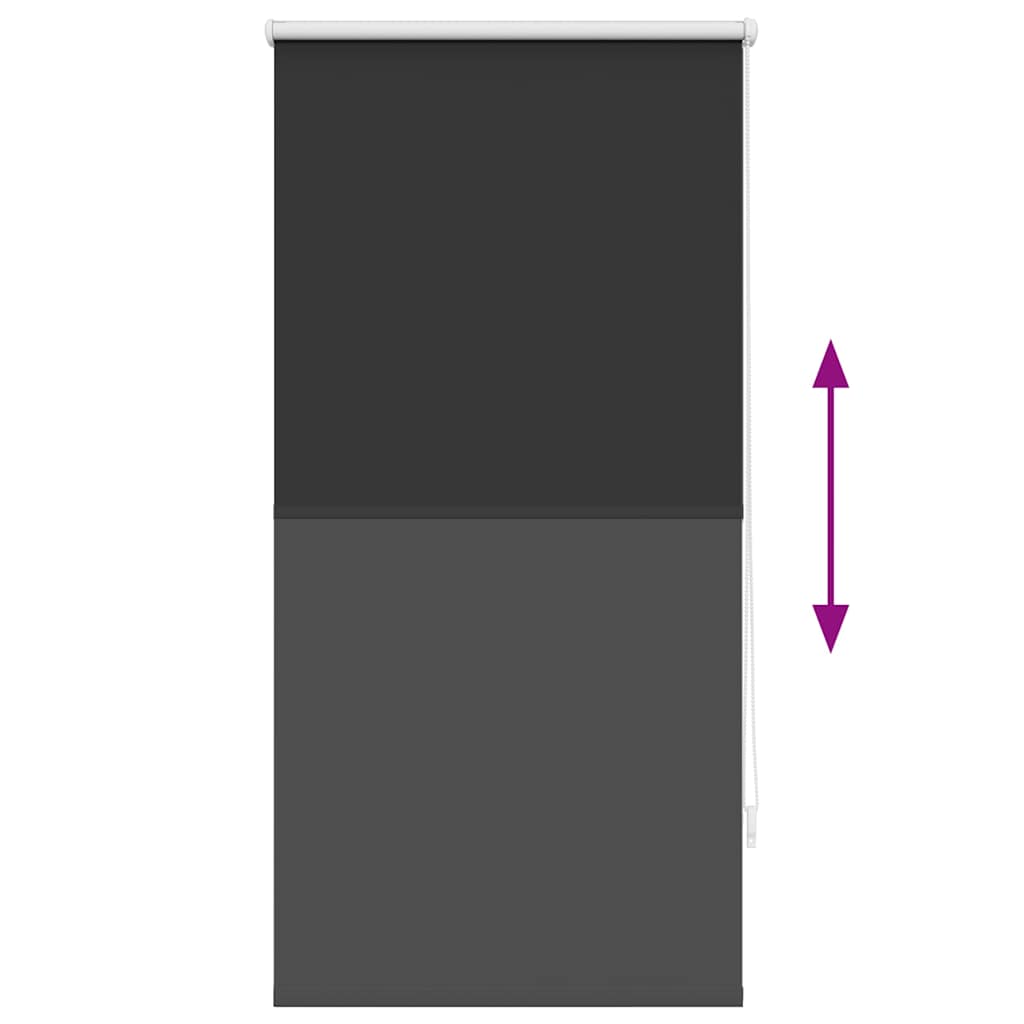 Roller Blind Blackout 64.4x120 cm Fabric Width 60 cm Black