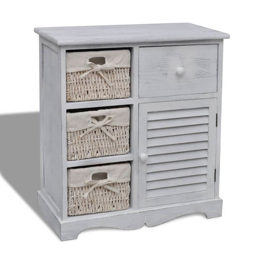 Cabinet | White | Paulownia wood, Cotton, Polyester | Medium | Storage