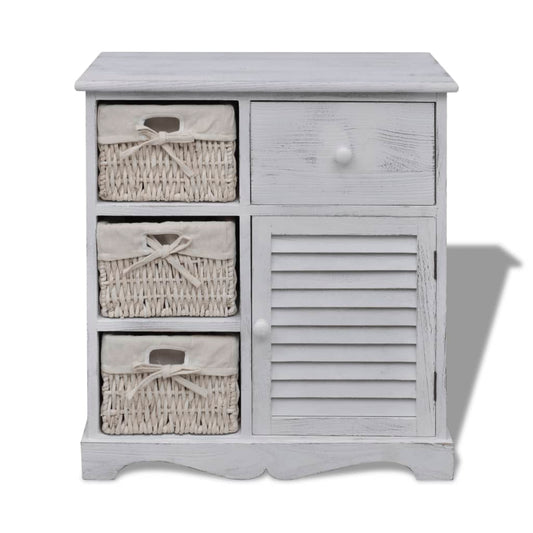 Cabinet | White | Paulownia wood, Cotton, Polyester | Medium | Storage