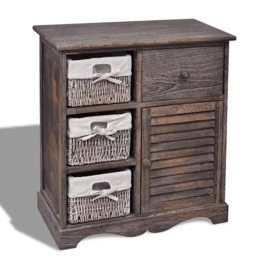 Cabinet | Brown | Paulownia wood, Cotton, Polyester | Small