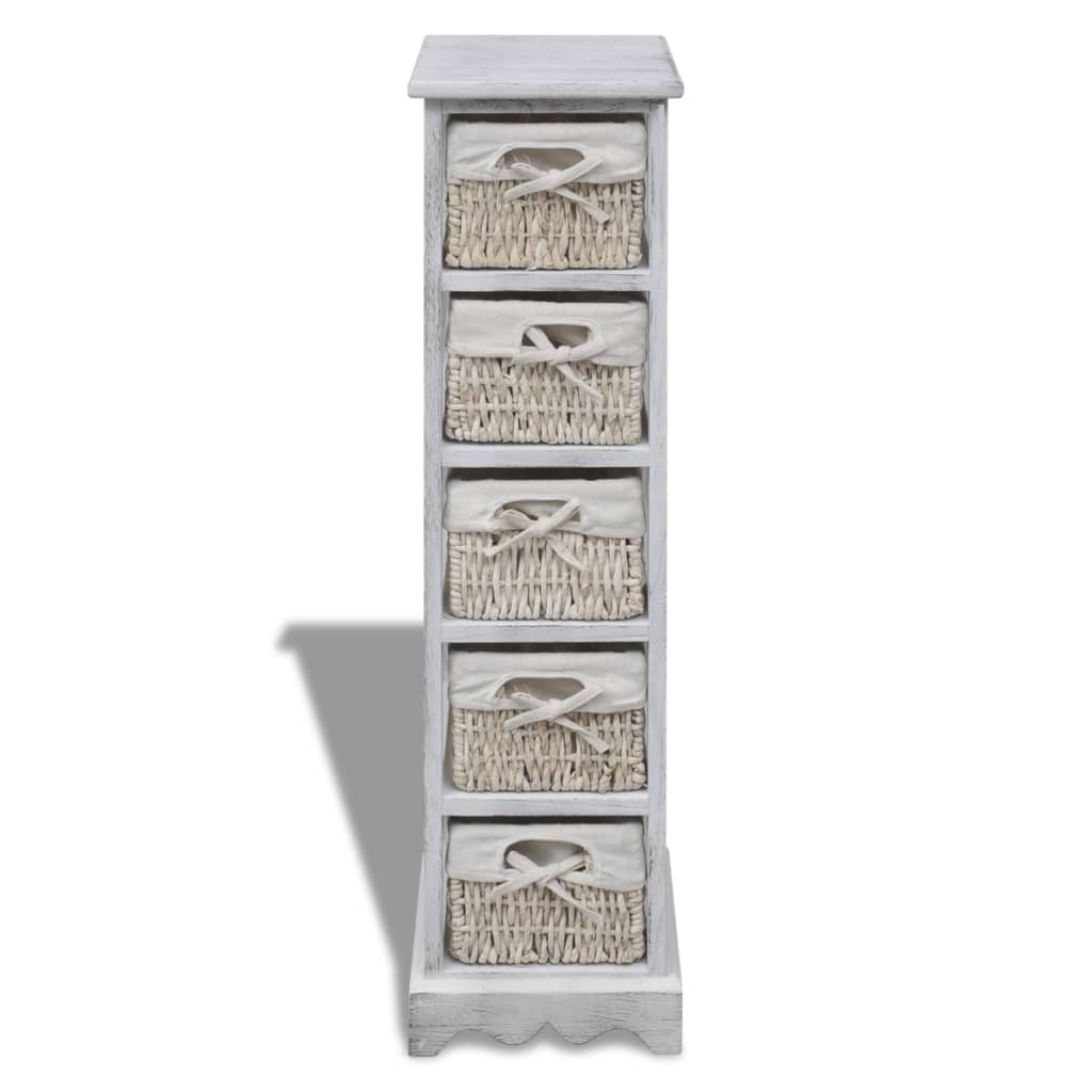 Storage Rack | White | Paulownia wood, Cotton, Polyester | Tall