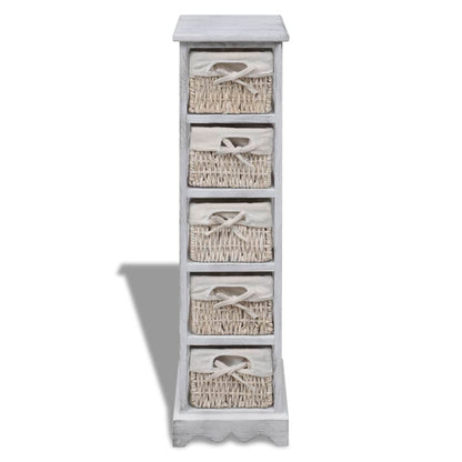 Storage Rack | White | Paulownia wood, Cotton, Polyester | Tall