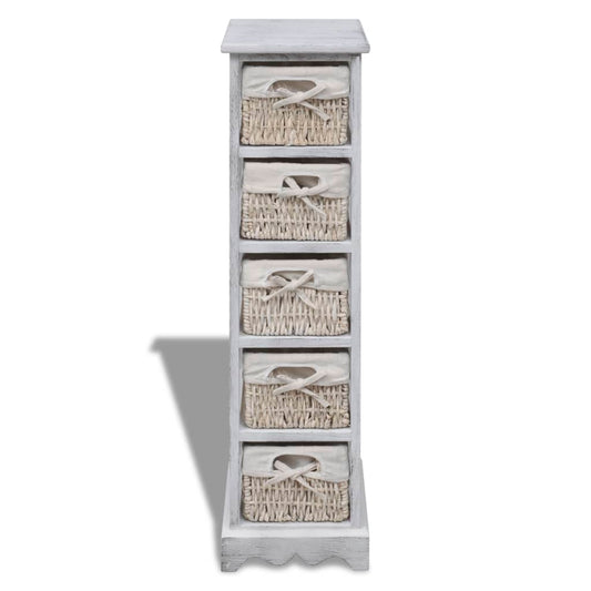 Storage Rack | White | Paulownia wood, Cotton, Polyester | Tall