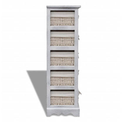 Storage Rack | White | Paulownia wood, Cotton, Polyester | Tall