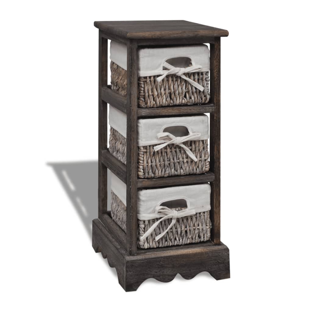 Storage Rack | Brown | Paulownia wood, Cotton, Polyester | Compact