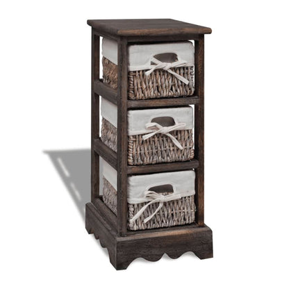 Storage Rack | Brown | Paulownia wood, Cotton, Polyester | Compact