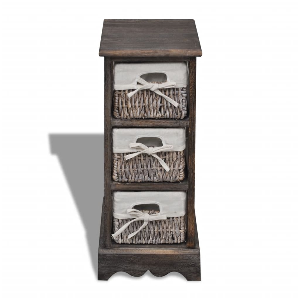 Storage Rack | Brown | Paulownia wood, Cotton, Polyester | Compact