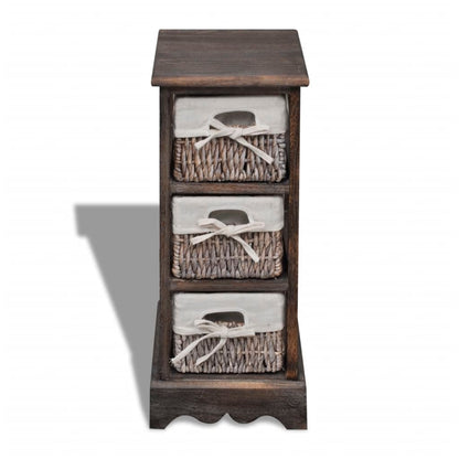 Storage Rack | Brown | Paulownia wood, Cotton, Polyester | Compact