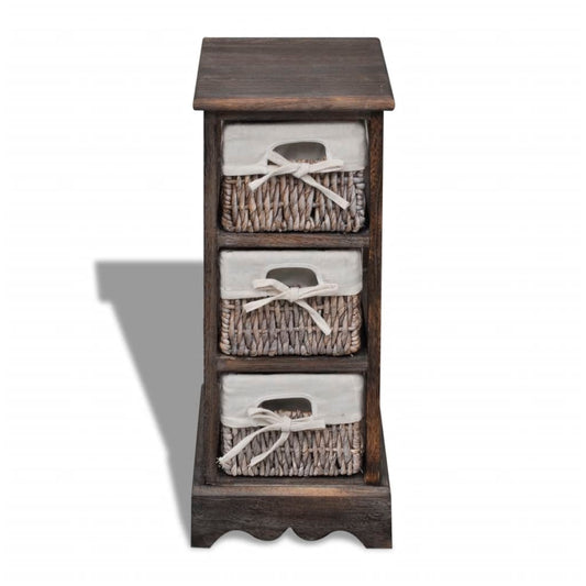 Storage Rack | Brown | Paulownia wood, Cotton, Polyester | Compact