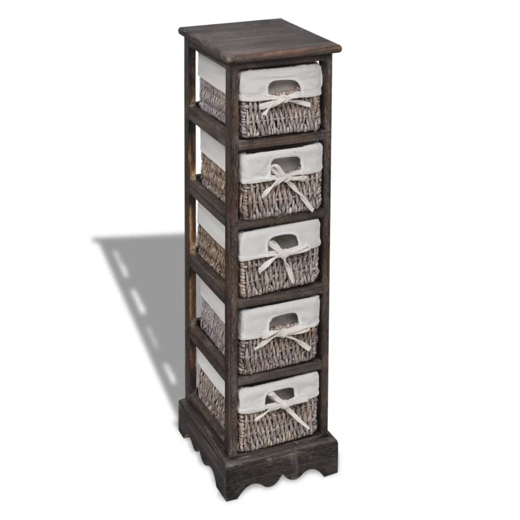 Storage Rack | Brown | Paulownia wood, Cotton, Polyester | Compact