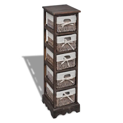 Storage Rack | Brown | Paulownia wood, Cotton, Polyester | Compact