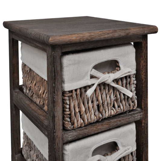 Storage Rack | Brown | Paulownia wood, Cotton, Polyester | Compact