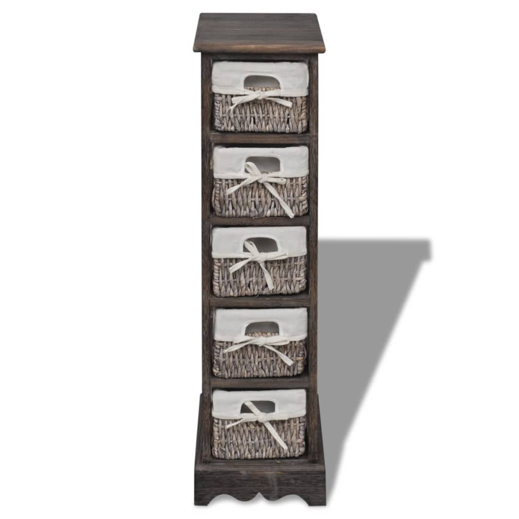 Storage Rack | Brown | Paulownia wood, Cotton, Polyester | Compact