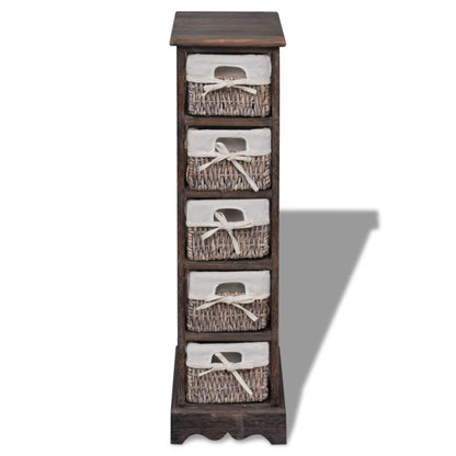 Storage Rack | Brown | Paulownia wood, Cotton, Polyester | Compact